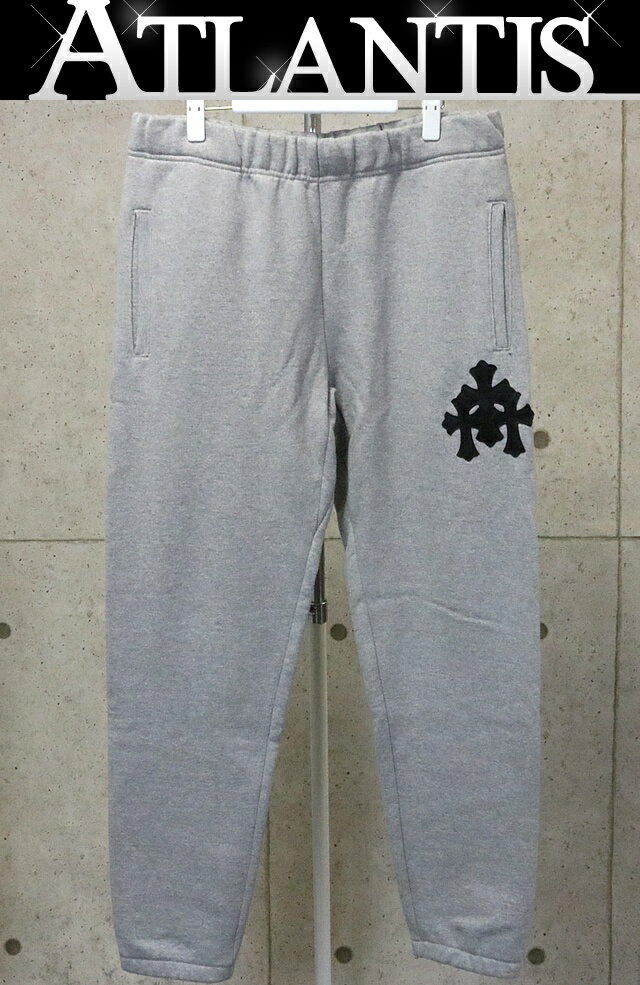 CHROME HEARTS 銀座店 クロムハーツ 未使用 Y NOT クロス パッチ スウェット パンツ メンズ size:M グレー系 94625