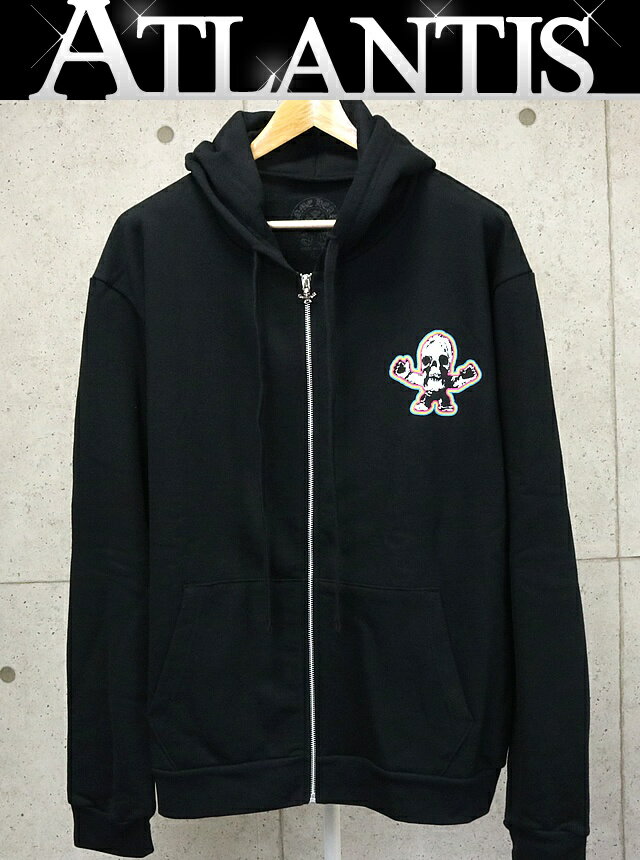 CHROME HEARTS 銀座店 クロムハーツ 新品 フォティ ハリスティータ 裏起毛 ジップパーカー メンズ size:XL 黒 95047