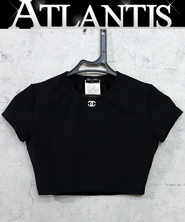 【広尾店】ヴィンテージ シャネル CHANEL ココマーク クロップド Tシャツ カットソー 95P size38 94305..