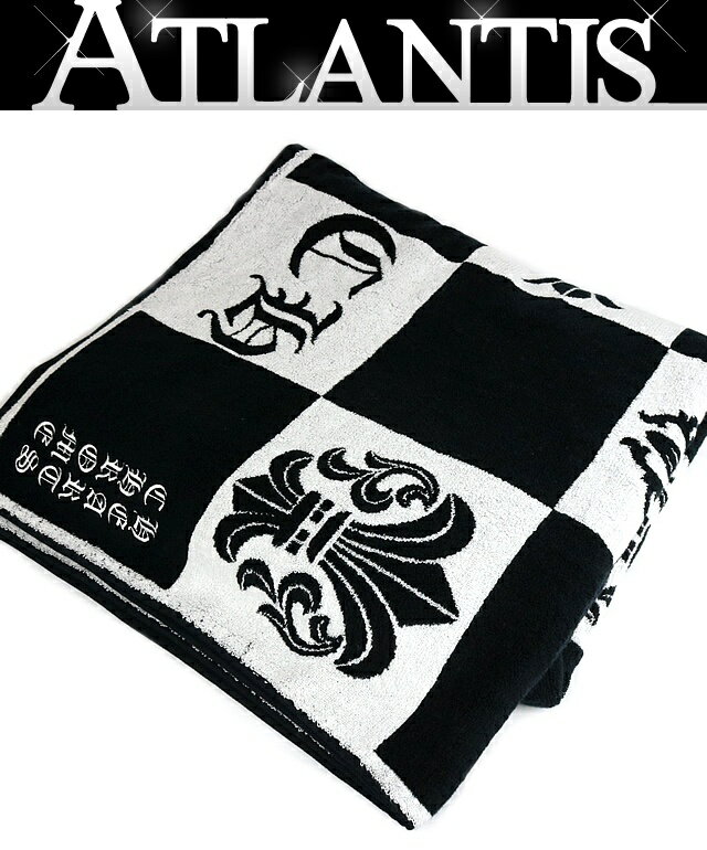 CHROME HEARTS 銀座店 クロムハーツ SALE 新品 大判 総ロゴ ビーチタオル ユニセックス ギフト 黒×白 96413