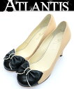 【広尾店】 極美品 シャネル CHANEL バイカラーパールパンプス size35 1/2 【15188】