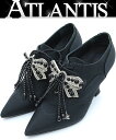 【広尾店】美品 シャネル CHANEL チャーム付きパンプス サテン size36 【15186】(4)