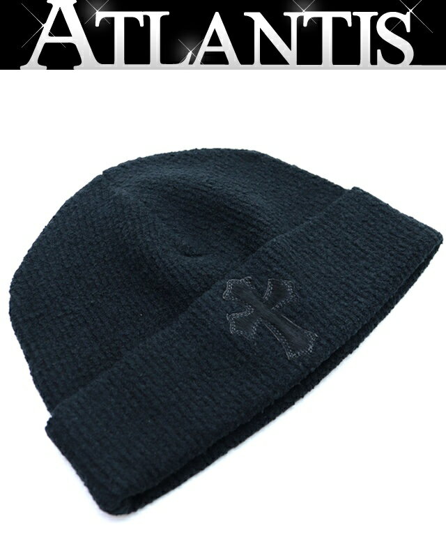 CHROME HEARTS 銀座店 クロムハーツ 新品 SALE インボイス付き ハラコ クロスパッチ ビーニー ニットキャップ メンズ SV925 黒 972...