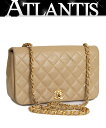シャネル CHANEL マトラッセ23 フルフラップチェーンショルダーバッグ ラム ベージュ G金具 1番台 【69431】(4)
