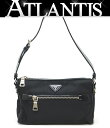 【広尾店】美品 プラダ PRADA ショルダーバッグ ナイロン 黒 SV金具 BN1834 【15884】