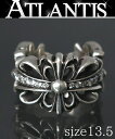 CHROME HEARTS 銀座店 クロムハーツ ダブルフローラルクロス リング パヴェダイヤ 指輪 シルバー SV925 約13.5号 97907
