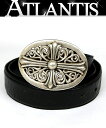 CHROME HEARTS 銀座店 クロムハーツ SALE 初期型 オールド クラシックオーバルクロス ベルト メンズ シルバー SV925 黒 98080