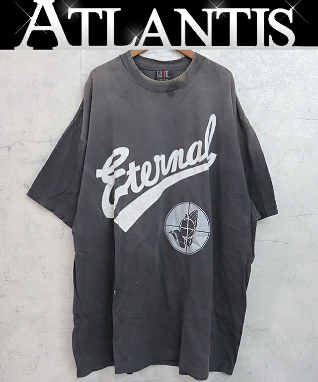 Rakuten - SAINT MICHAEL 銀座店 セント マイケル 新品 SALE 25SS FG＿SS TEE Tシャツ 半袖 メンズ size:フリーサイズ グレー系 98666