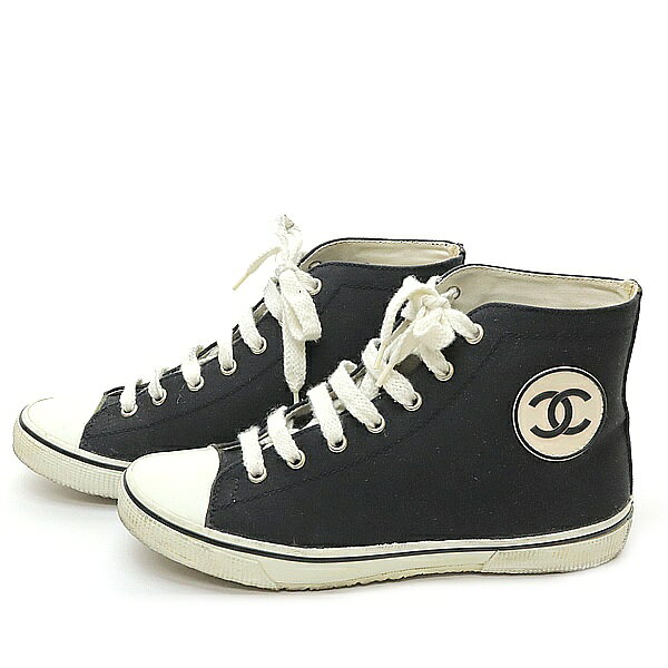 【広尾店】 シャネル CHANEL ココマークハイカットスニーカー size37 【16401】