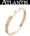 【広尾店】 カルティエ Cartier ラブブレス ハーフダイヤ size17 K18PG 約31.6g 【16480】