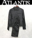 CHROME HEARTS 銀座店 クロムハーツ 美品 クロスボタン 総柄シルク セットアップ シャツ size:L パンツ size:M 黒 99365