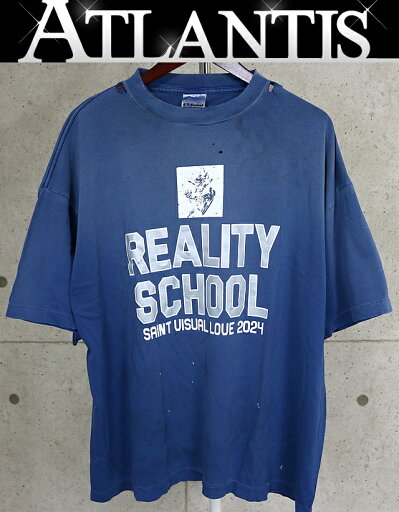 SAINT MICHAEL 銀座店 セント マイケル 新品 25SS REALITY SCHOOL Tシャツ 半袖 メンズ size:XXL ネイビー系 99413 SAINT MICHAEL 銀座店 セント マイケル 新品 25SS REALITY SCHOOL Tシャツ 半袖 メンズ size:XXL ネイビー系 99413