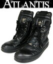 CHROME HEARTS 銀座店 クロムハーツ ×リックオウエンス ジオバスケット BSフレア レザー スニーカー SV925 メンズ size:42 黒 9...