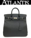【広尾店】極美品 エルメス HERMES オータクロア40 トゴ ハンドバッグ 黒 SV金具 U刻印(2022年) 【16611】
