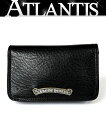 CHROME HEARTS 銀座店 クロムハーツ 新品 グロメット付き レザー カードケース 名刺入れ メンズ シルバー SV925 黒 99492