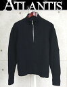 CHROME HEARTS 銀座店 クロムハーツ 美品 セメタリークロス カシミヤ ハーフジップ ニットセーター メンズ SV925 size:M 黒 99831