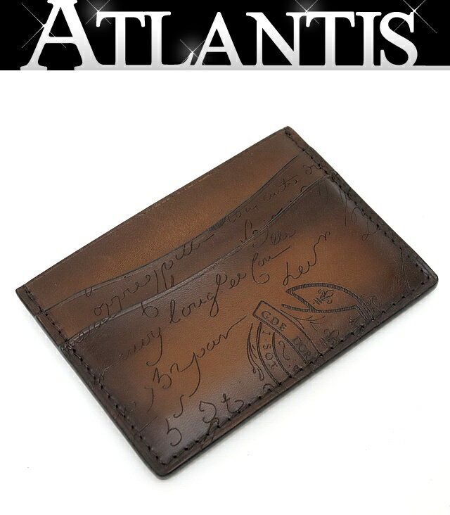 【広尾店】極美品 ベルルッティ Berluti バンブー ネオスクリット カードホルダー カリグラフィーレザ..