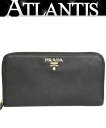 【広尾店】プラダ PRADA 三角ロゴ ラウンドファスナー 長財布 サフィアーノレザー 黒 【17019】(4)