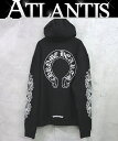 CHROME HEARTS 銀座店 クロムハーツ 新品 ホースシュー フローラルクロス パーカー 長袖 メンズ size:M 黒 100031