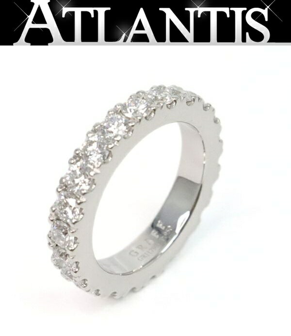 【広尾店】極美品 グラフ GRAFF キャッスルセット ラウンドダイヤモンド ウェディングバンド 約8号 Pt950 D2.0ct 約8.22g 【16985】