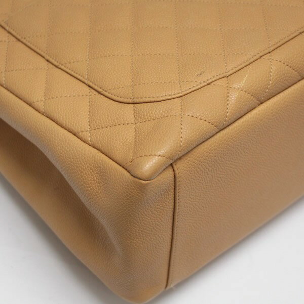シャネル CHANEL GST チェーントートバッグ キャビア ベージュ G金具 11番台 【71723】