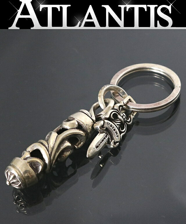 CHROME HEARTS 銀座店 クロムハーツ スプリット ローラー #5ダガー スプリット キーリング キーホルダー メンズ シルバー SV925 100399