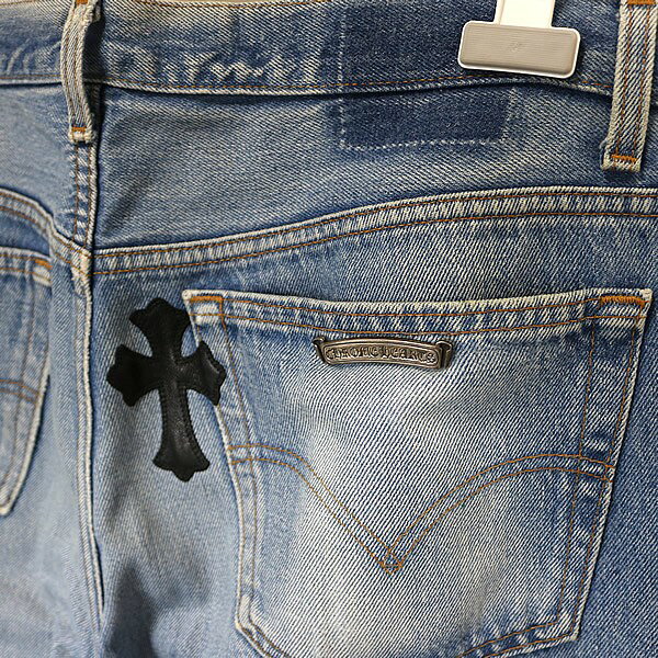 CHROME HEARTS ����Ź ������ϡ��� �꡼�Х��� �����꡼�ǥץ� �������ѥå� �ǥ˥�ѥ�� ��� SV925 36����� �֥롼�� 30265
