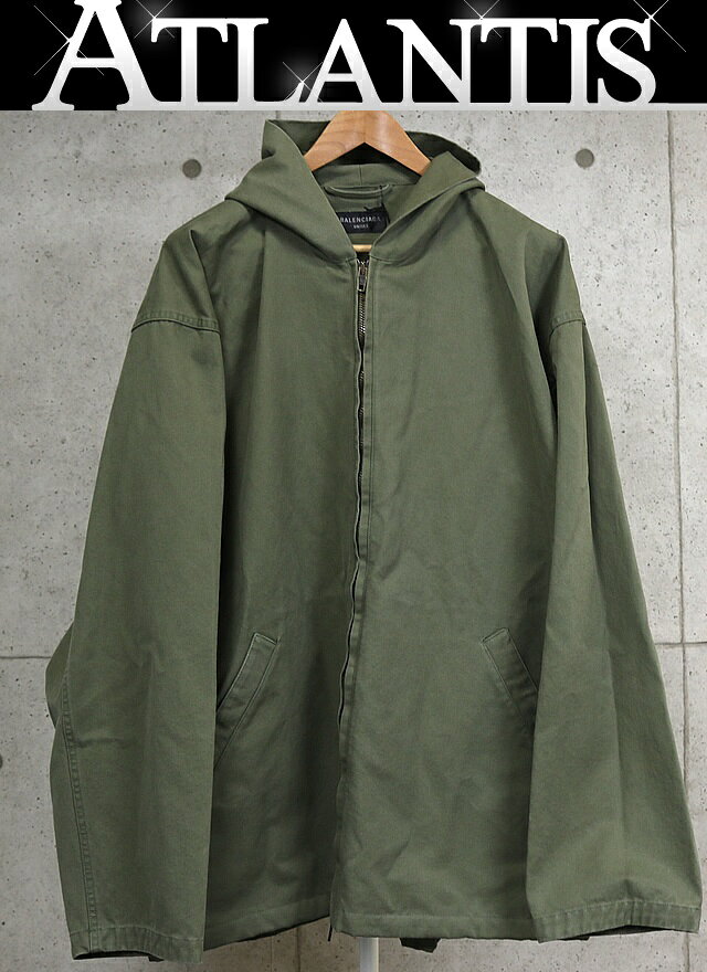 Rakuten - BALENCIAGA 銀座店 バレンシアガ 美品 2024 ジップ フーデッド コート メンズ size:M カーキ 101156