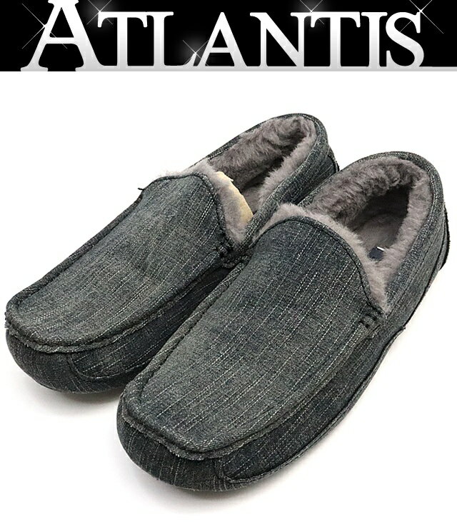 【広尾店】アグ UGG Ascot Washed Denim アスコット シューズ ウォッシュドブラック size:US10(約28cm) 【17709】