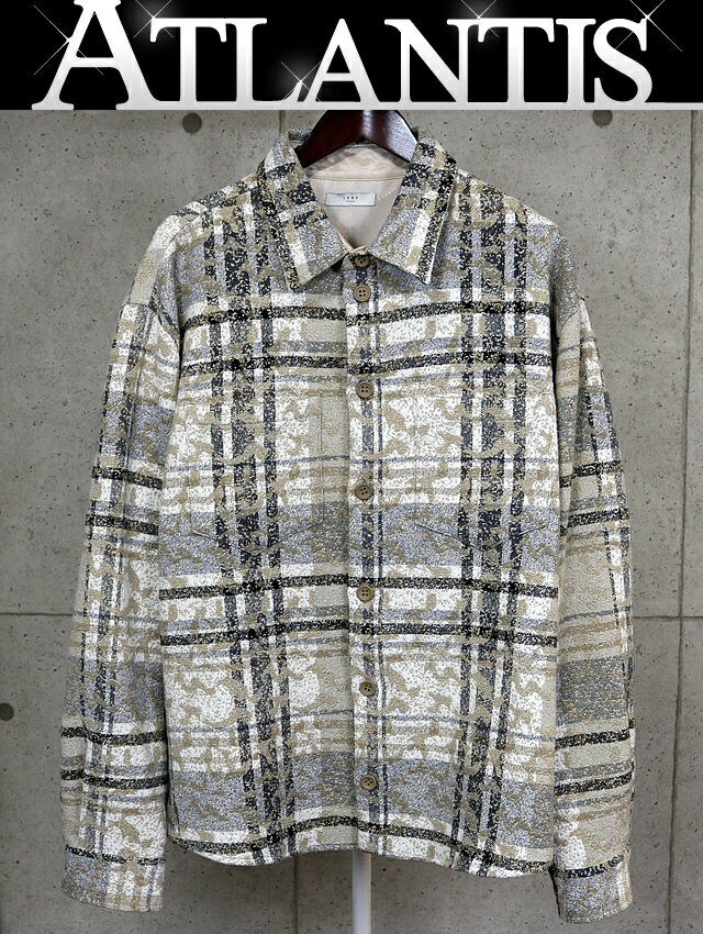 1989 STUDIO 銀座店 ナインティーンエイティーナイン チェック オーバーシャツ メンズ size:52 ベージュ系 101445