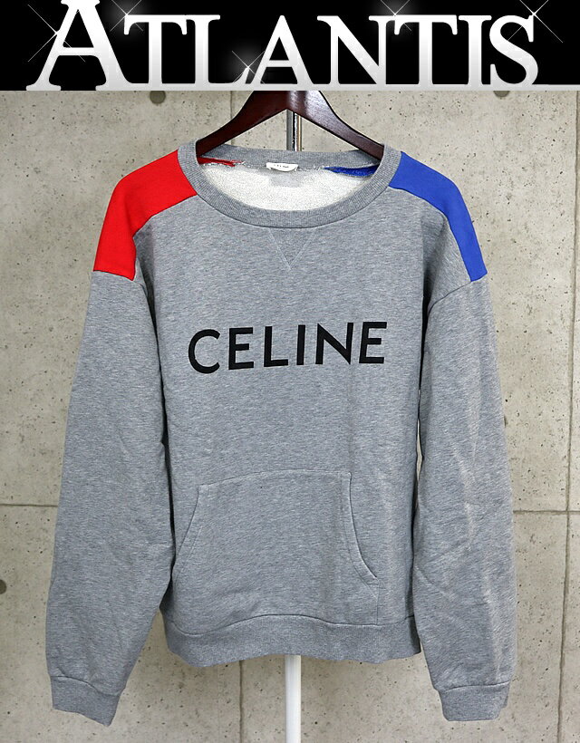 【未使用：美品/国内正規品】CELINE セリーヌ　グリーン ロゴ スウェット 未使用：美品/国内正規品】CELINE セリーヌ グリーン ロゴ スウェット