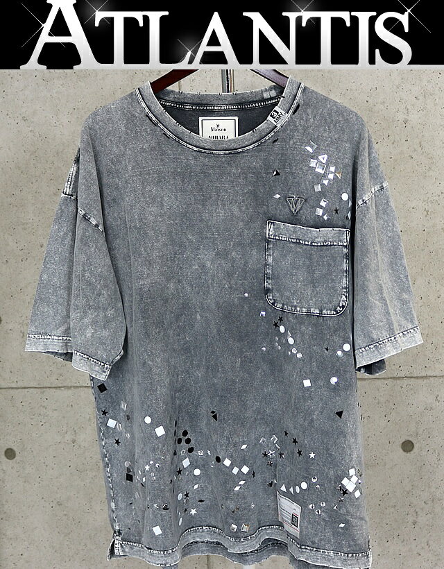 Rakuten - MIHARA YASUHIRO 銀座店 ミハラ ヤスヒロ SALE エンベリッシュド ブリーチ Tシャツ メンズ size:46 グレー 101446