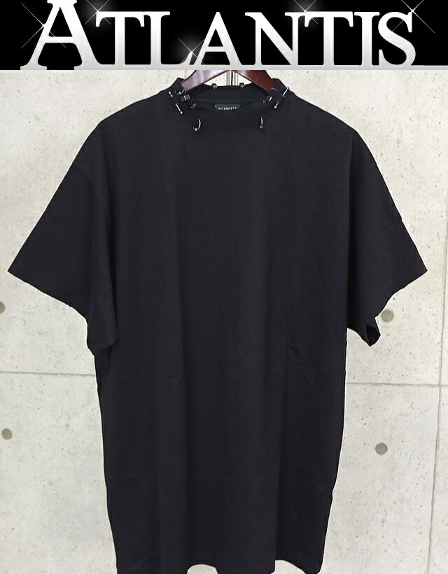 樂天商城 - BALENCIAGA 銀座店 バレンシアガ ピアス Tシャツ 半袖 メンズ size:L 黒 101273