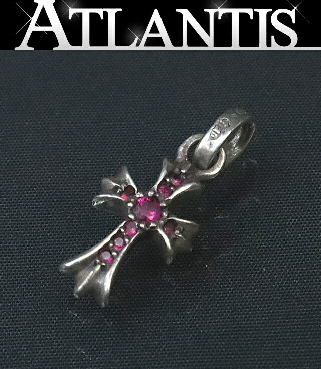 【新宿店】 クロムハーツ CHROME HEARTS インボイス付き ベイビー ファットクロス ペンダント チャーム パヴェルビー シルバー SV925 【30359】