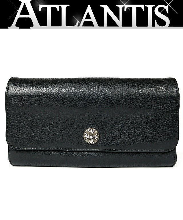 CHROME HEARTS 銀座店 クロムハーツ JUDY クロスボタン ウォレット 長財布 メンズ レザー SV925 黒 101626