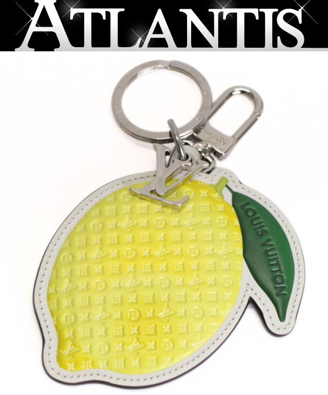 未使用 ルイヴィトン Louis Vuitton ポルト クレ LVレモン バッグチャーム キーホルダー モノグラム ジョーヌ MP3270 【73497】