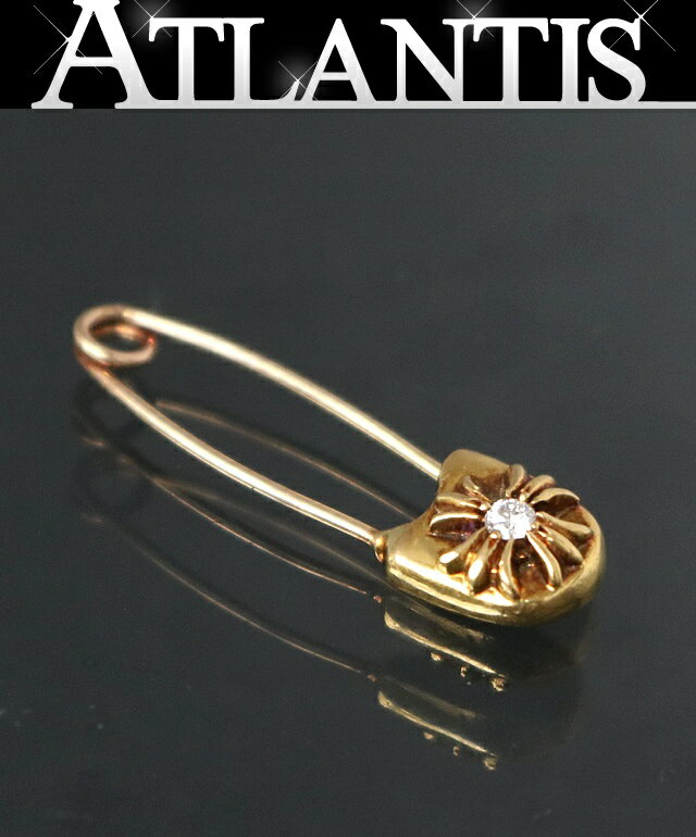 Rakuten - CHROME HEARTS 銀座店 クロムハーツ 22K セーフティピン スモール 1Pダイヤ ペンダント メンズ ゴールド 101989