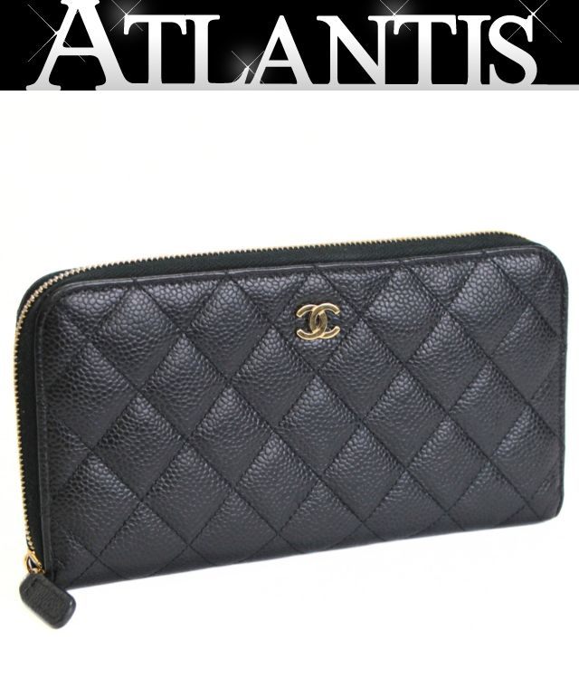 楽天市場】chanel 財布 キャビアスキン 黒の通販
