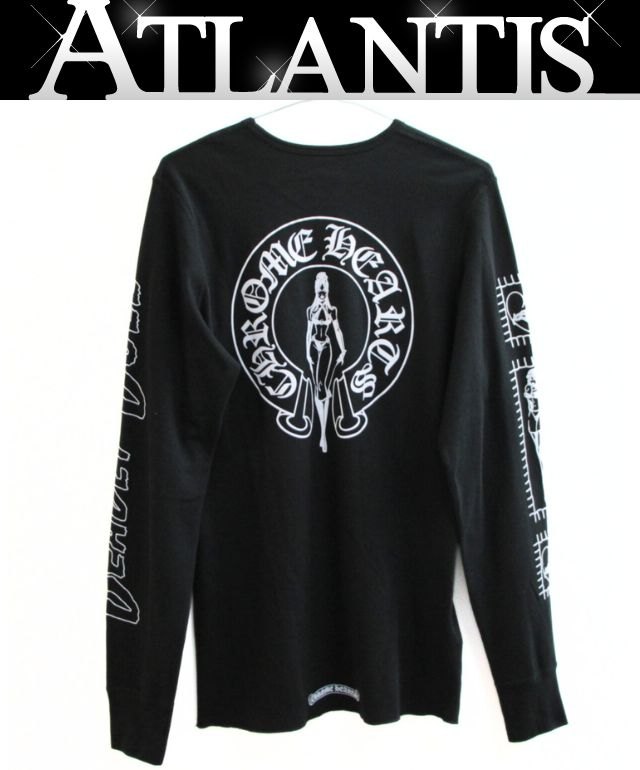 CHROME HEARTS 新宿店 クロムハーツ 新品 DEADY DOLL Thermel サーマル ロンT 長袖 ホースシュー メンズ size:L 黒 【30350】