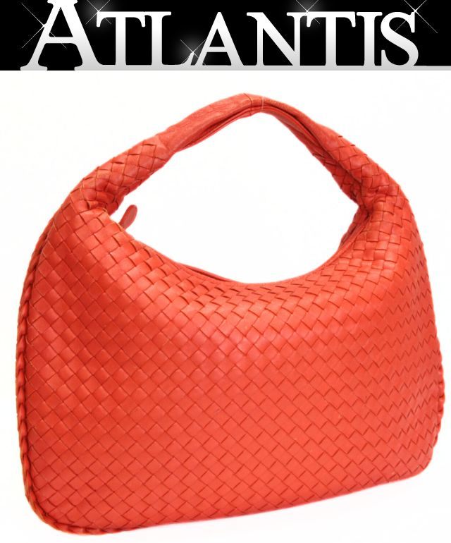 Rakuten - ボッテガ ヴェネタ BOTTEGA VENETA イントレチャート ホーボー ワンショルダーバッグ レザー オレンジ 【73593】