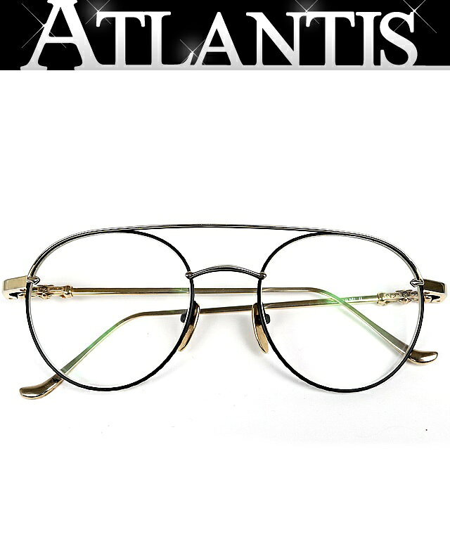 CHROME HEARTS 銀座店 クロムハーツ 【ORALGAMI】 メガネ 眼鏡 度入り アイウェア メンズ SV925 ゴールド/黒 101857