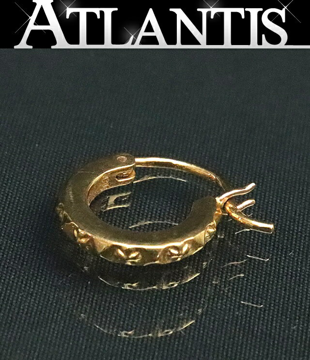 CHROME HEARTS 新宿店 クロムハーツ インボイス付き 22K TFP トゥルーファッキンプラス フープピアス メンズ ゴールド【30789】