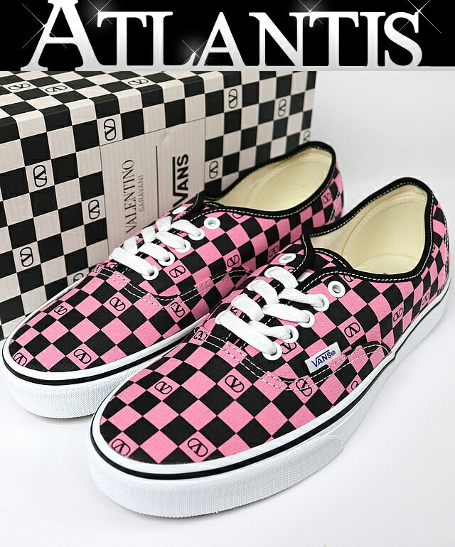 Rakuten - VALENTINO 銀座店 新品 ヴァレンティノ×Vans Vロゴ チェッカー スニーカー size27.0 黒/ピンク 102450
