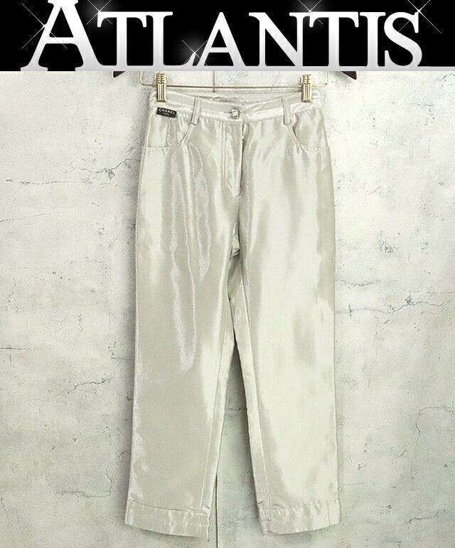 乐天商城 - 【広尾店】シャネル CHANEL ココボタン パンツ レディース 99P P12937 レーヨン シルバー size:36 【18666】