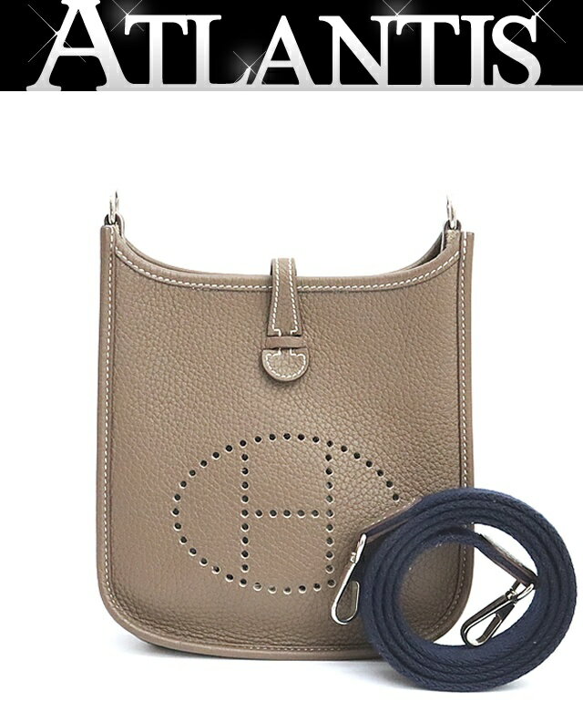 【広尾店】美品 エルメス HERMES エブリンTPM アマゾン ショルダーバッグ トリヨンクレマンス エトゥープ SV金具 Z刻印(2021年) 【18728】