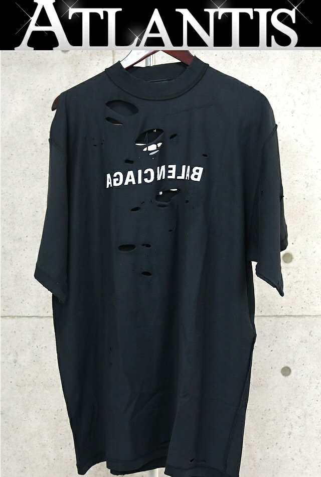 Rakuten - BALENCIAGA 銀座店 バレンシアガ SALE 2023年 デストロイ Tシャツ 半袖 メンズ size:1 黒 102180