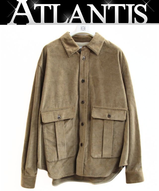 Rakuten - LOEWE 新宿店 ロエベ SALE 新品 コーデュロイ カシミヤ混 シャツジャケット メンズ ライトブラウン size:44 30689