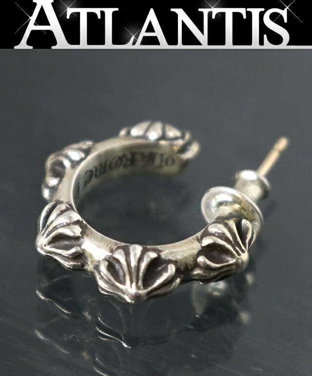 CHROME HEARTS 銀座店 クロムハーツ クロスバンド フープ ピアス メンズ シルバー SV925 102500