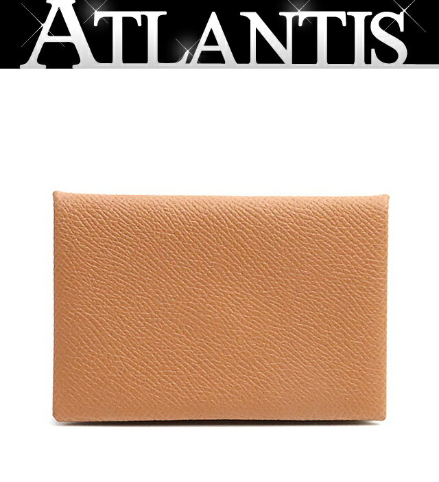 爱马仕 - 【広尾店】極美品 エルメス HERMES カルヴィ カードケース エプソン ゴールド SV金具 W刻印(2024年) 【18750】