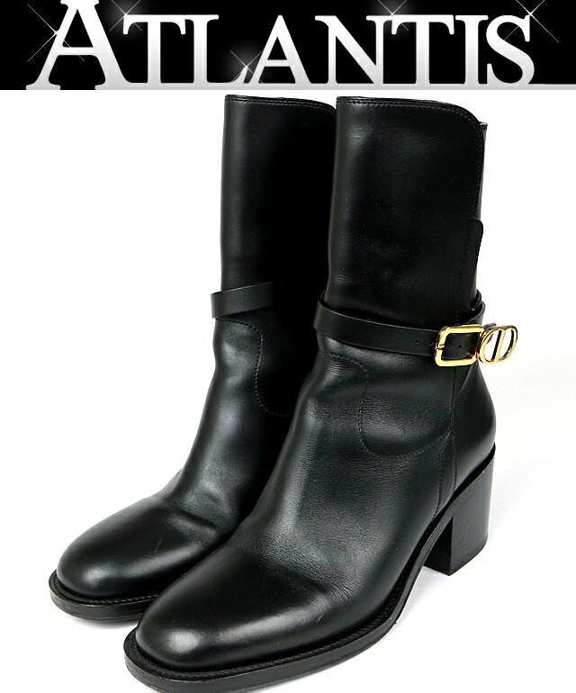 Dior 銀座店 ディオール レディース Empreinte G金具 ショートブーツ size:37 黒 102514
